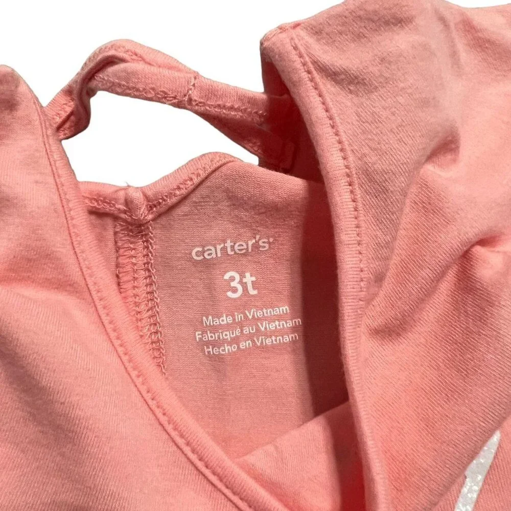 NEW Carter's 3T Coral Cute Kind Wonderful Shirt